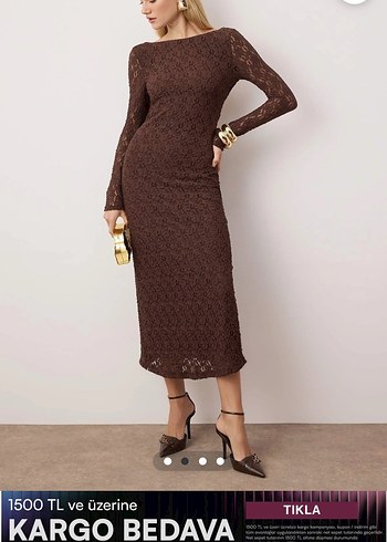 trendyolmilla sırt dekolteli elbise - Görsel 6