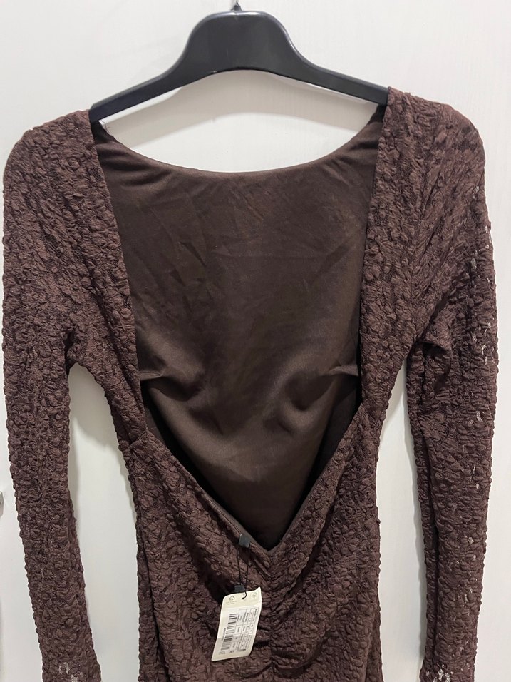 trendyolmilla sırt dekolteli elbise - Görsel 4