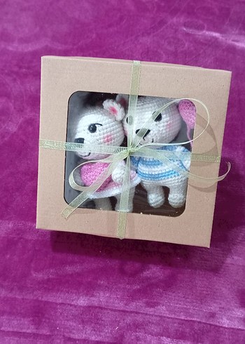 Amigurumi  tatlı sevgi ayiciklari kutusunda özel - Görsel 2