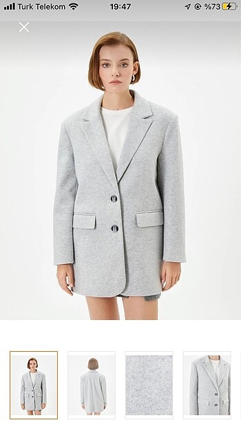 Kaşe blazer kaban ceket koton