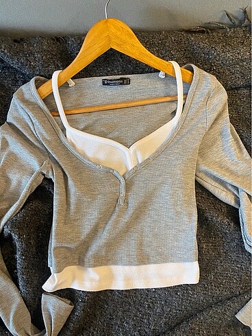 Stradivarius çift katlı bluz
