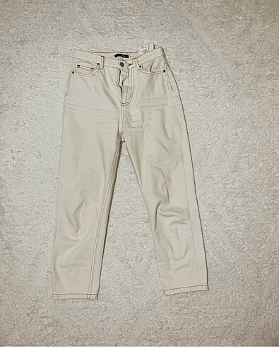 Trendyol & Milla Trendyolmilla Krem Mom Jean