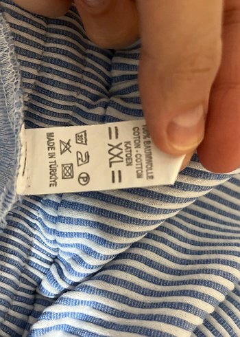 xxl Beden Çizgili, Pilili, Rahat Kesim Kadın Pantolon