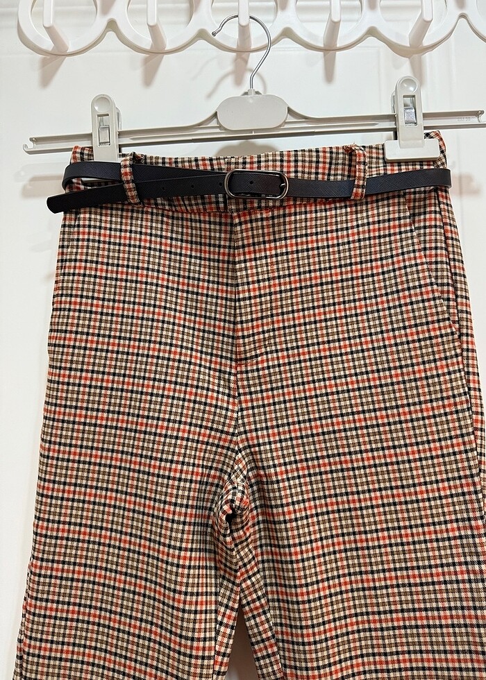 Stradivarius kareli chino pantolon - Görsel 2