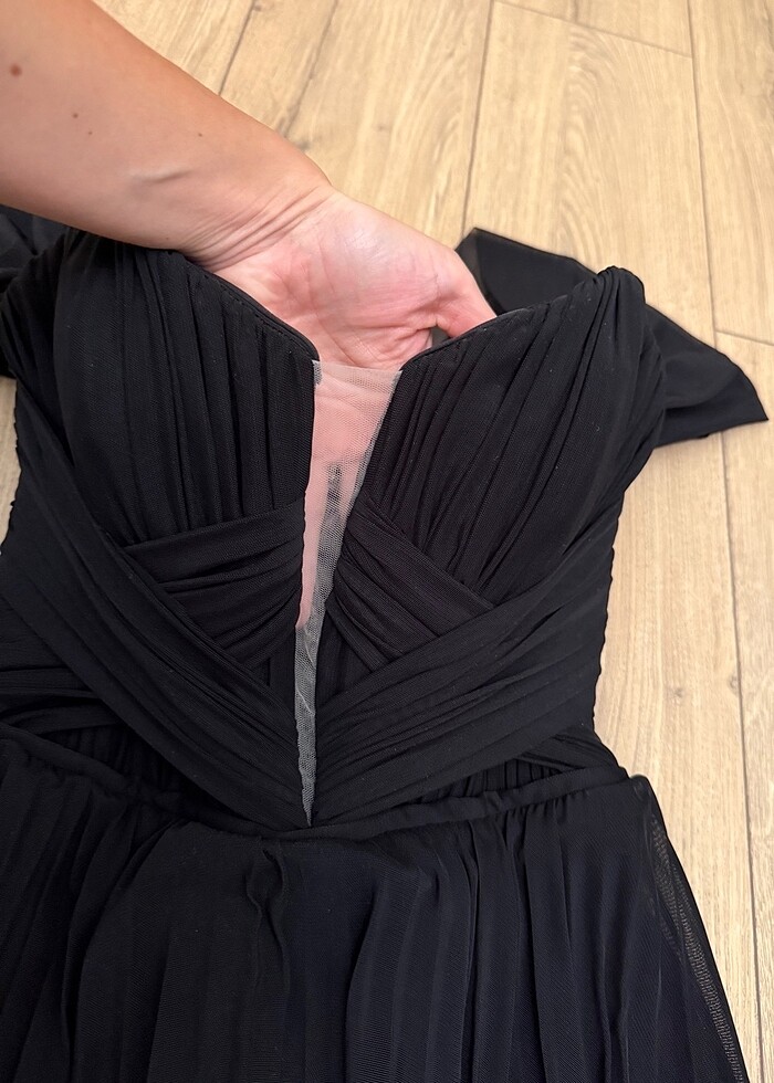 Siyah abiye elbise - Görsel 3