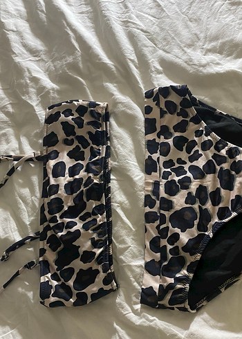 Leopar Desenli Fermuarlı Kadın Bikini