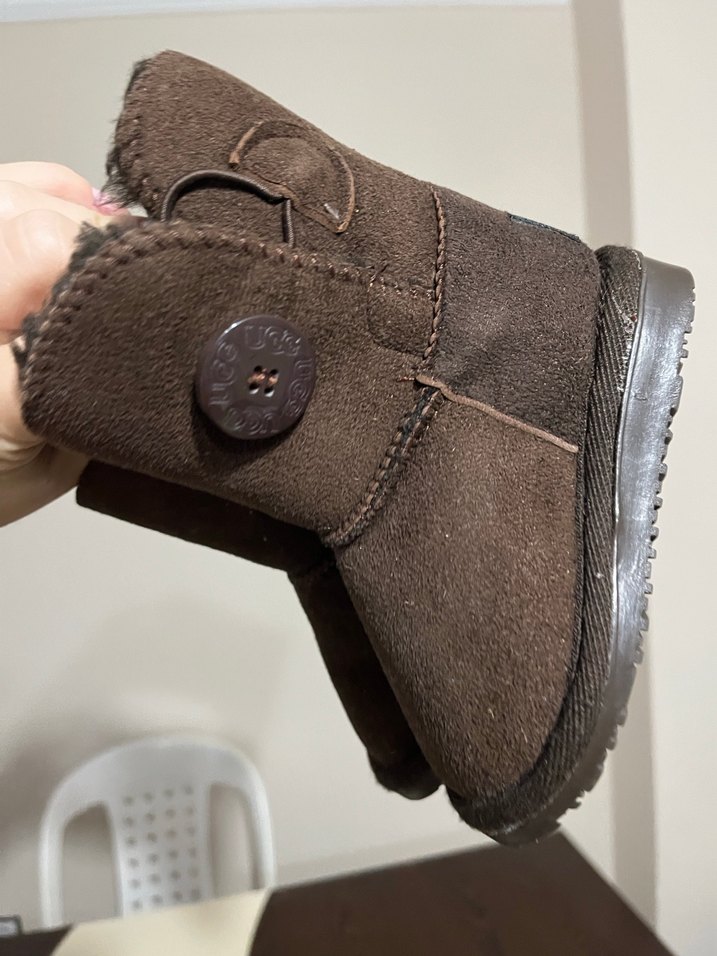 Kız Çocuk Kahverengi Süet Tokalı Bot - Görsel 3