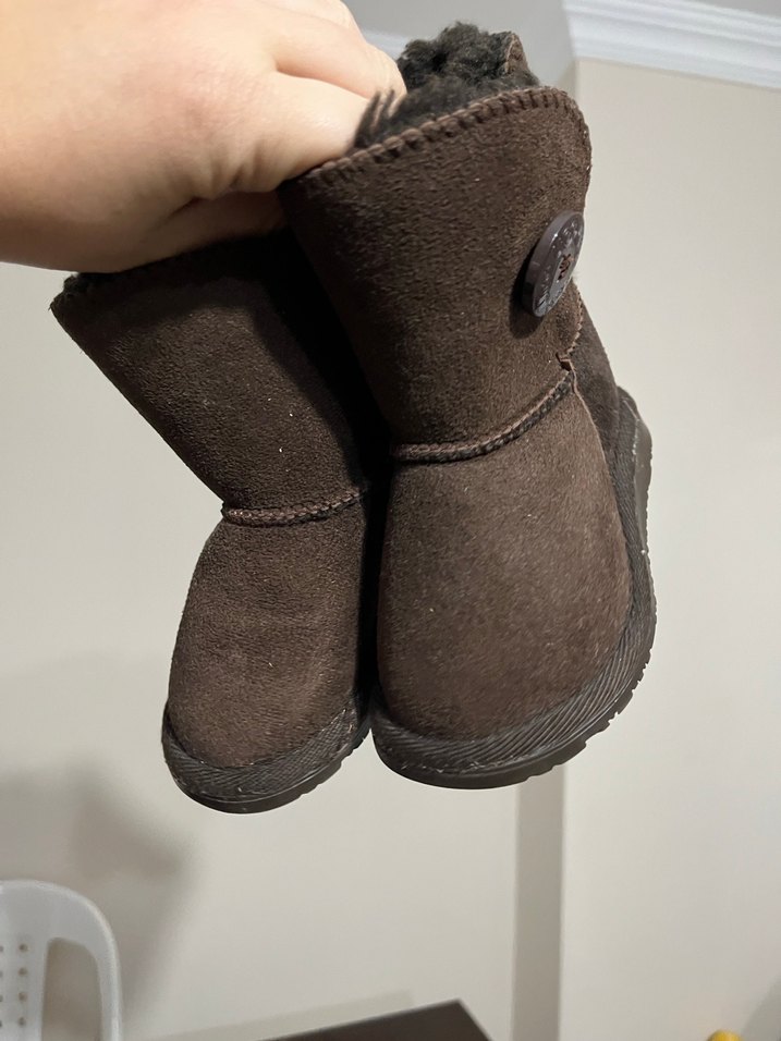 Kız Çocuk Kahverengi Süet Tokalı Bot - Görsel 2