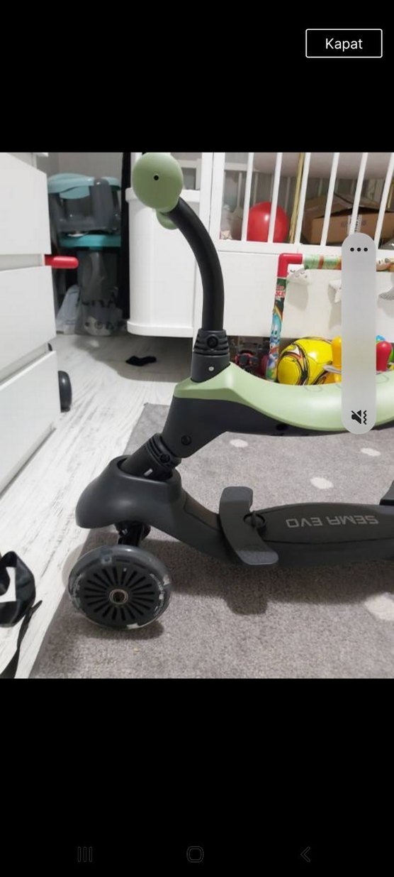 Çocuklar için Yeşil Scooter - Görsel 2