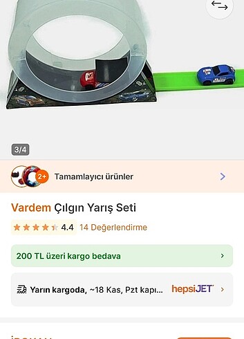 Diğer VARDEM çılgın yarış seti 