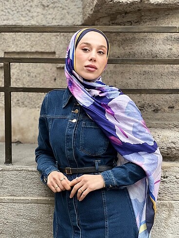 Gelincik Desen Bambu Şal
