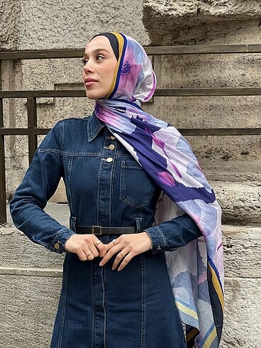 Diğer Gelincik Desen Bambu Şal