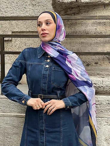  Beden Gelincik Desen Bambu Şal