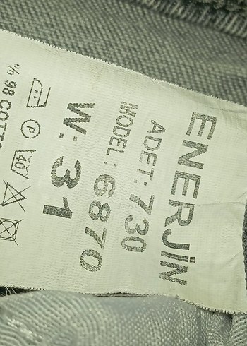 Düğmeli Gri erkek Kot Pantolon - Görsel 4