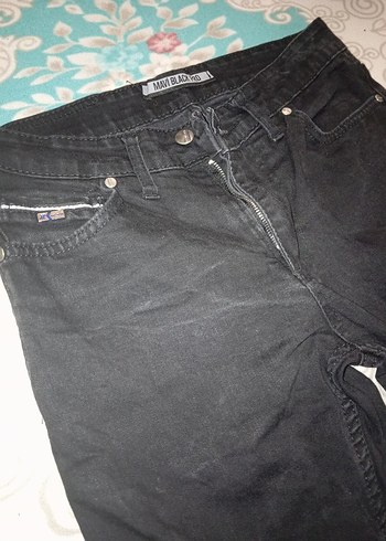 erkek Siyah Regular Fit Denim Pantolon - Görsel 2