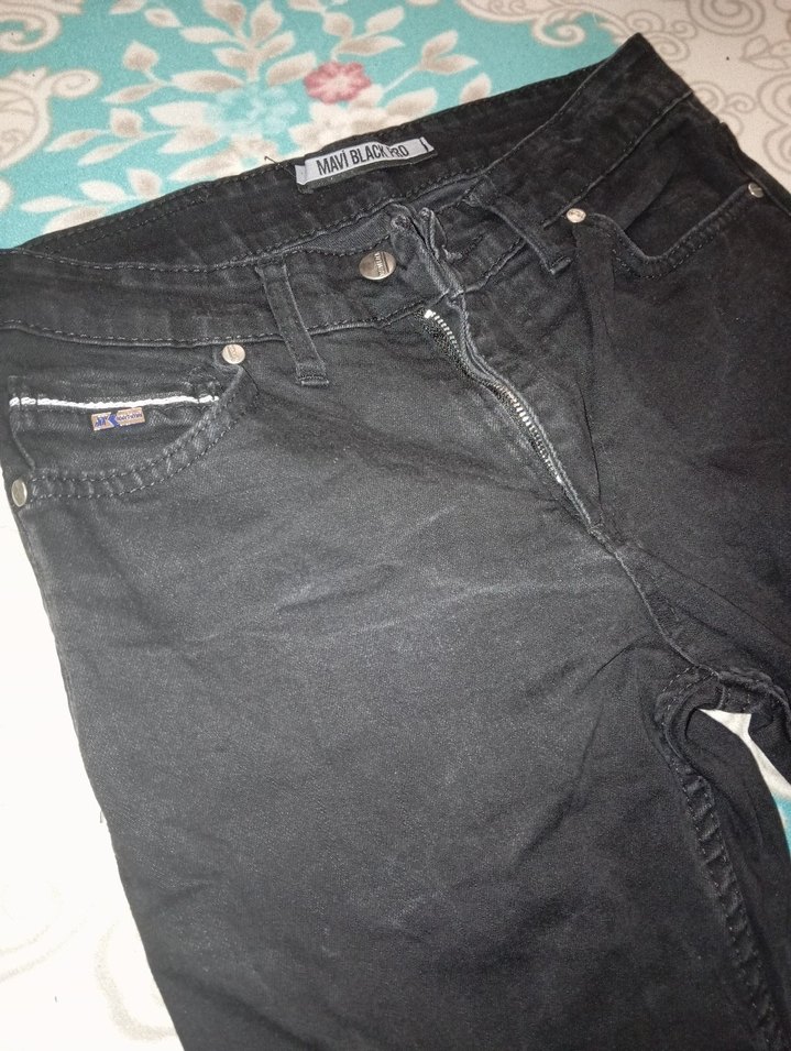 erkek Siyah Regular Fit Denim Pantolon - Görsel 2