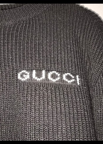 Siyah Gucci Kadın Örgü Yün Kazak - Görsel 3