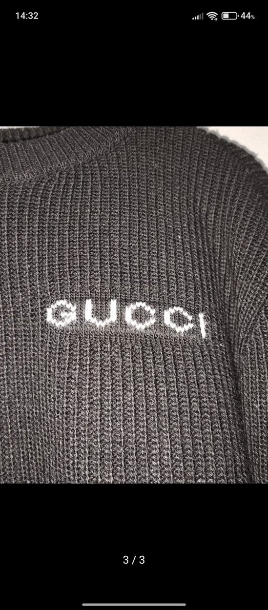 Siyah Gucci Kadın Örgü Yün Kazak - Görsel 3