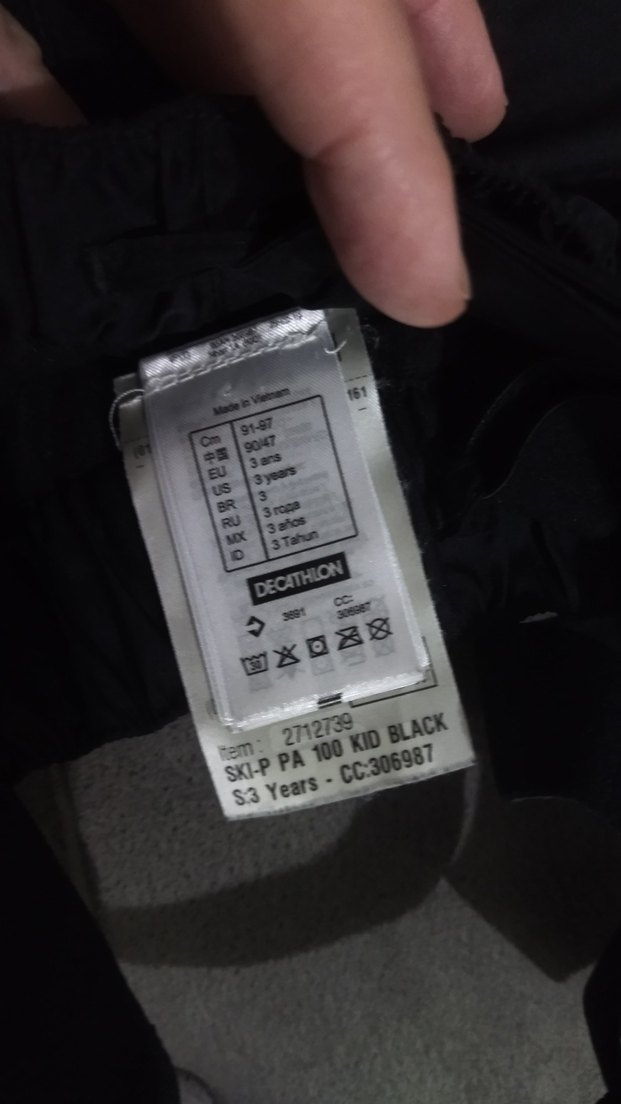 Erkek Siyah Normcore Kayak pantolonu 3 4 yas - Görsel 3