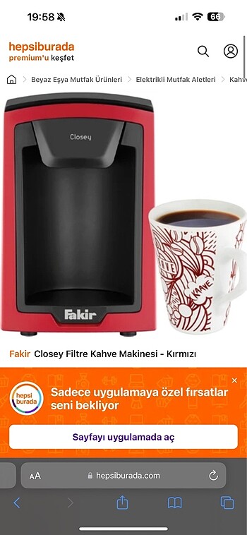 Fakir filtre kahve makinası