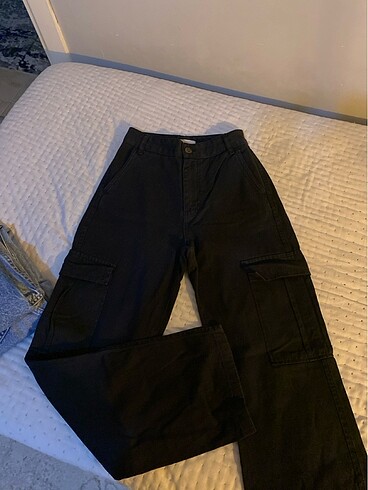Siyah kargo jean