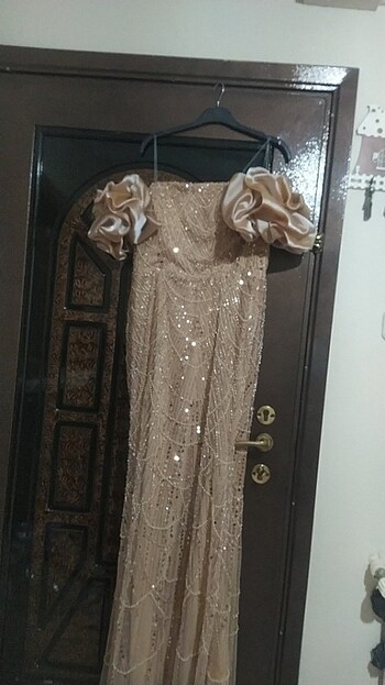 Abiye inci taşlı abiye  - Görsel 3