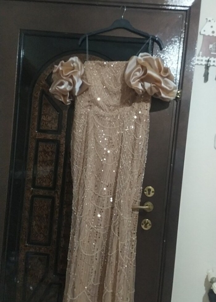 Abiye inci taşlı abiye  - Görsel 3