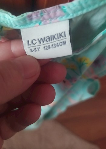 Kolsuz Turkuaz Kız Çocuk Elbise - Görsel 7