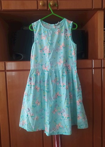 Kolsuz Turkuaz Kız Çocuk Elbise - Görsel 2