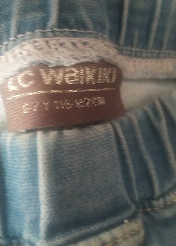 Kız Çocuk Mavi Dar Kesim Denim Pantolon - Görsel 4