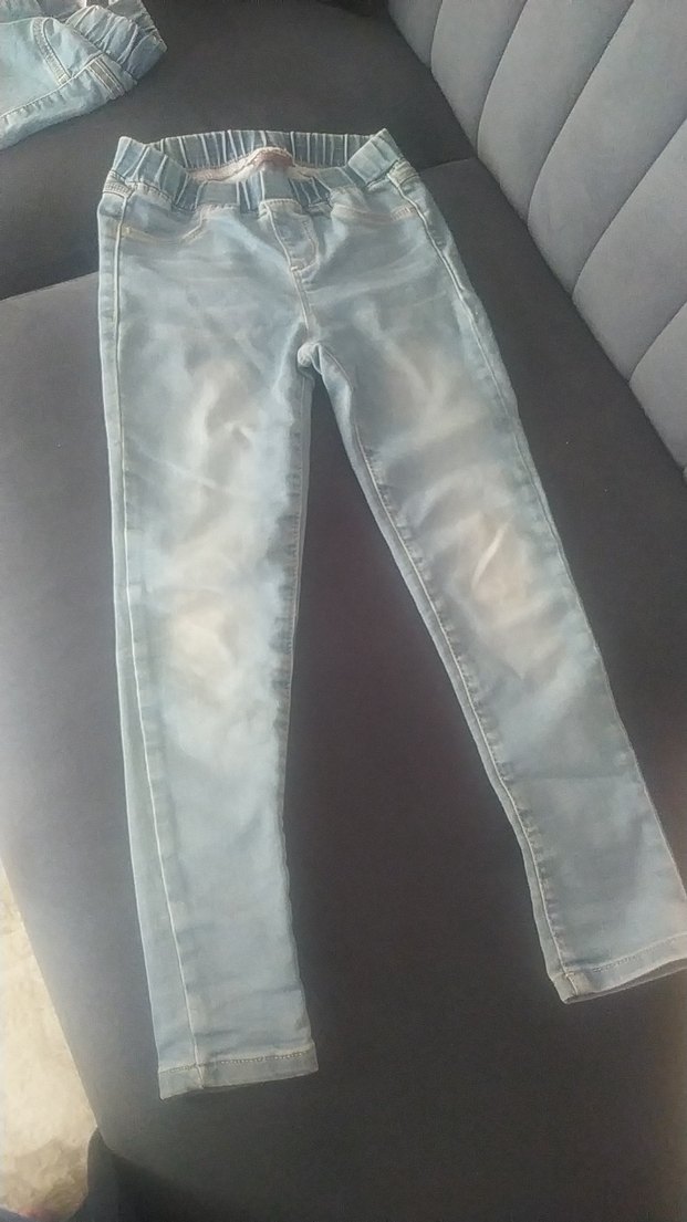 Kız Çocuk Mavi Dar Kesim Denim Pantolon - Görsel 2