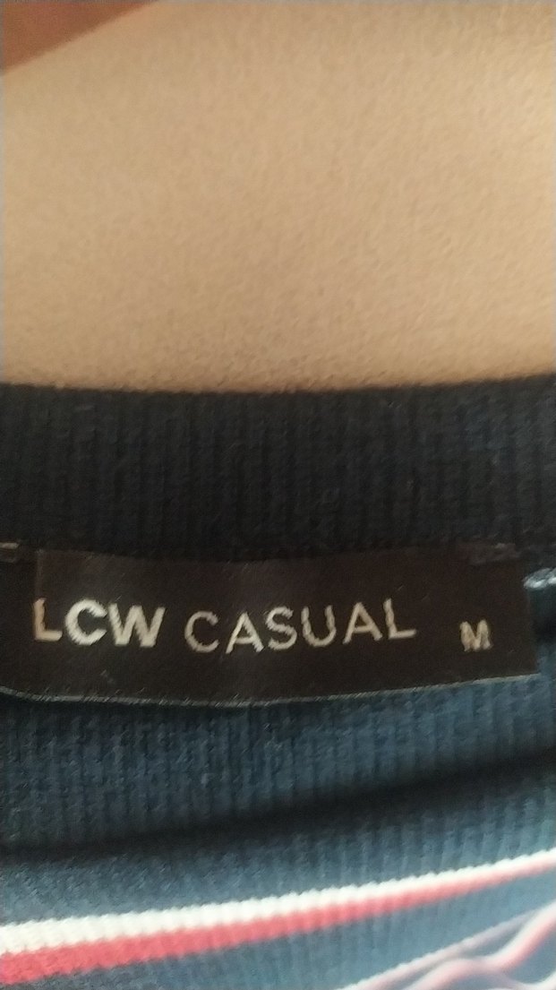 Çizgili Kısa Kollu Uzun Elbise - Görsel 4