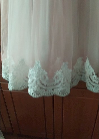 Uzun Kollu Pudra Kız Çocuk abiye Elbise - Görsel 6