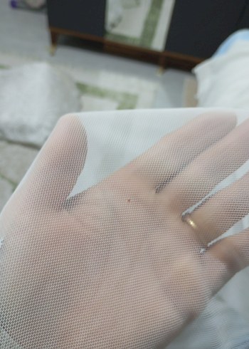 Nakışlı Beyaz Bohem Tül Perde - Görsel 6