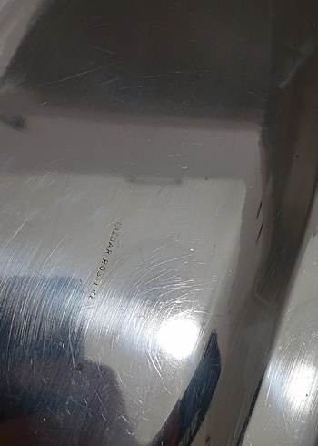 Parlak Gri Paslanmaz Çelik Servis Tabağı - Görsel 5