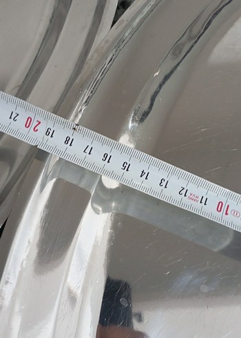 Parlak Gri Paslanmaz Çelik Servis Tabağı - Görsel 4