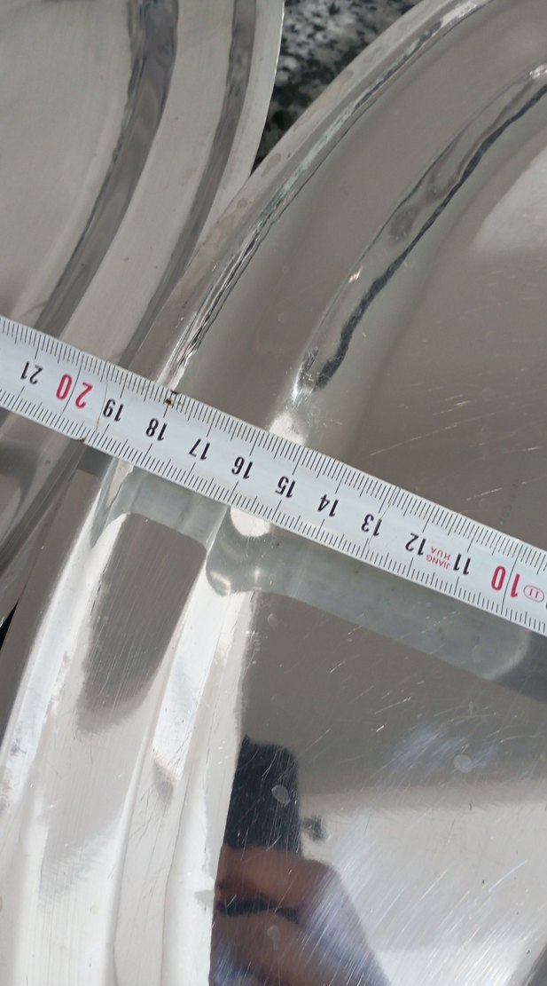 Parlak Gri Paslanmaz Çelik Servis Tabağı - Görsel 4