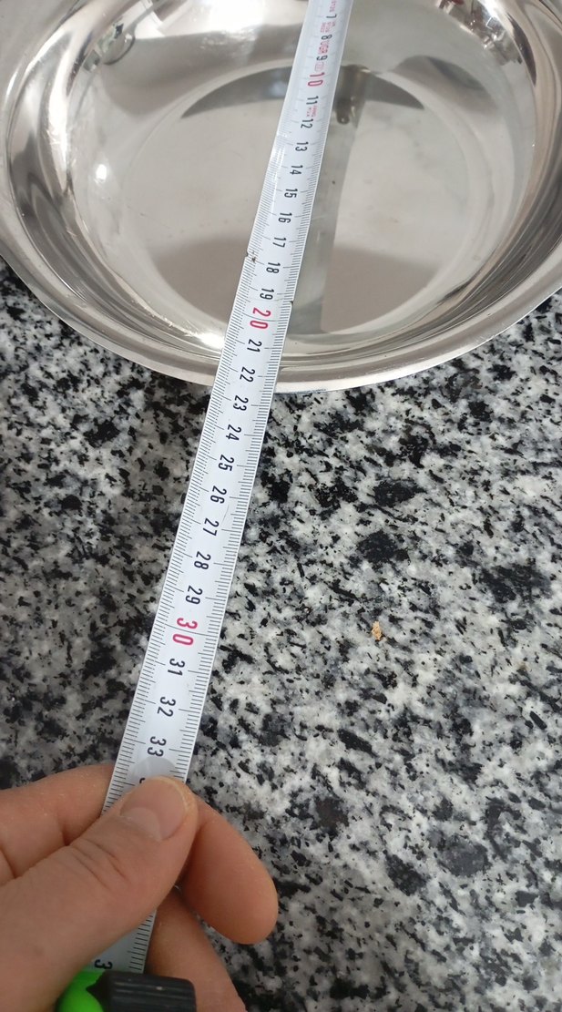 Gri Paslanmaz Çelik Kulplu Tabak - Görsel 2