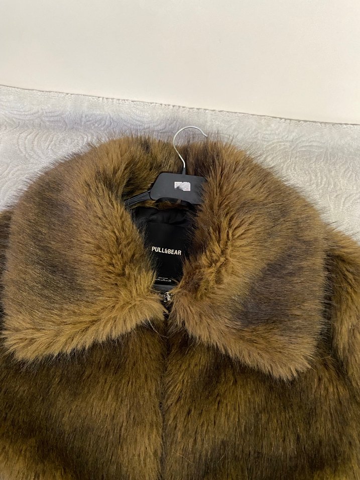 Kahverengi Kürk Detaylı kürk - Görsel 2