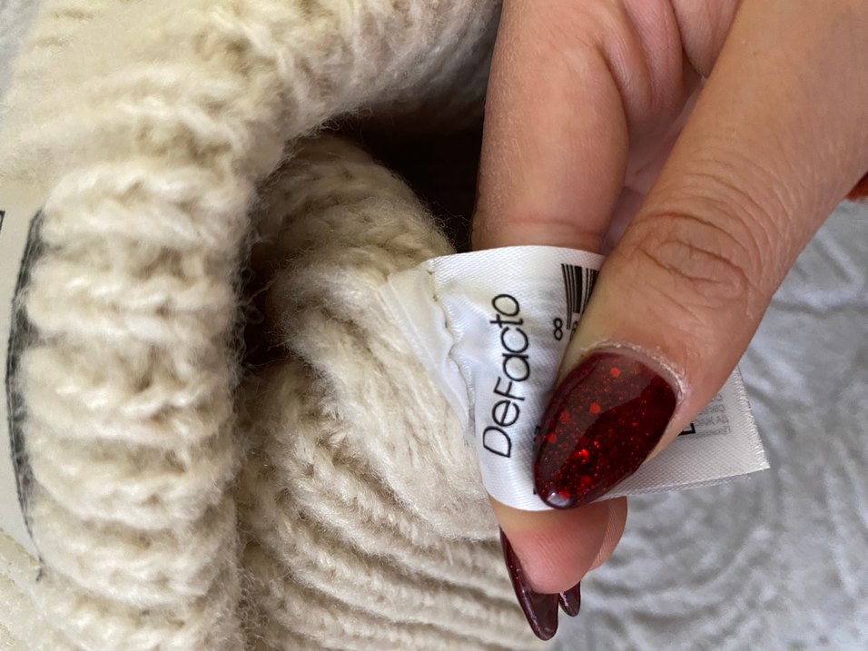 Beyaz Örgü Kadın Bere ve Şapka Seti - Görsel 2