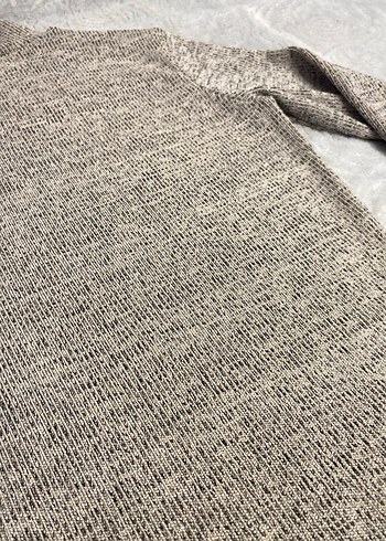 Bej Kadın Boğazlı Triko Kazak - Görsel 3