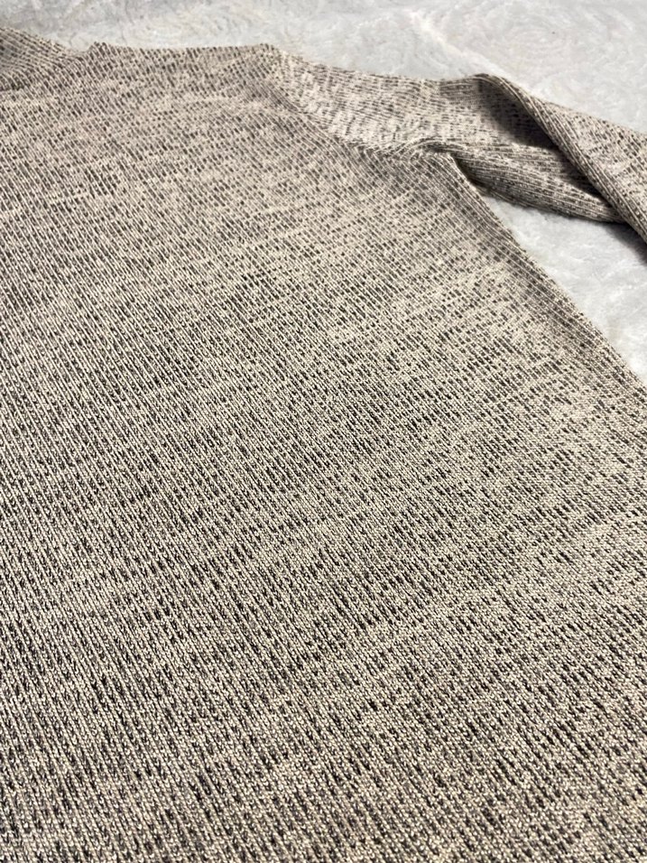 Bej Kadın Boğazlı Triko Kazak - Görsel 3