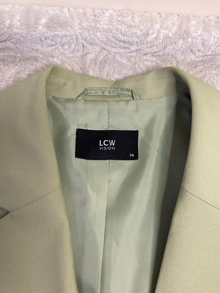 Yeşil Süet Kadın Blazer Ceket - Görsel 3