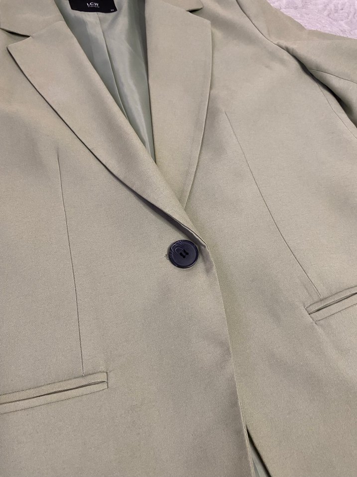 Yeşil Süet Kadın Blazer Ceket - Görsel 4