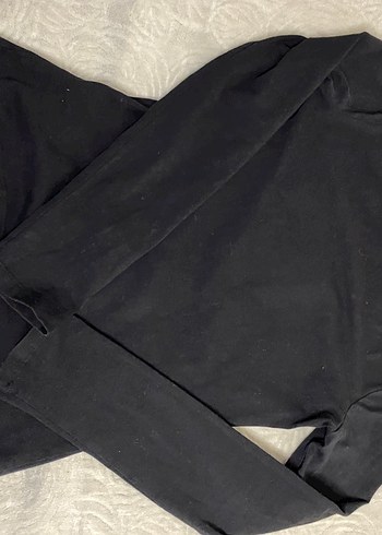 Siyah Bisiklet Yakalı Uzun Kollu bluz - Görsel 5