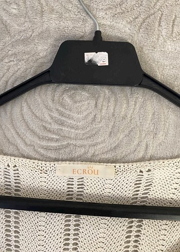 Beyaz Transparan Örgü Kadın Hırka - Görsel 4