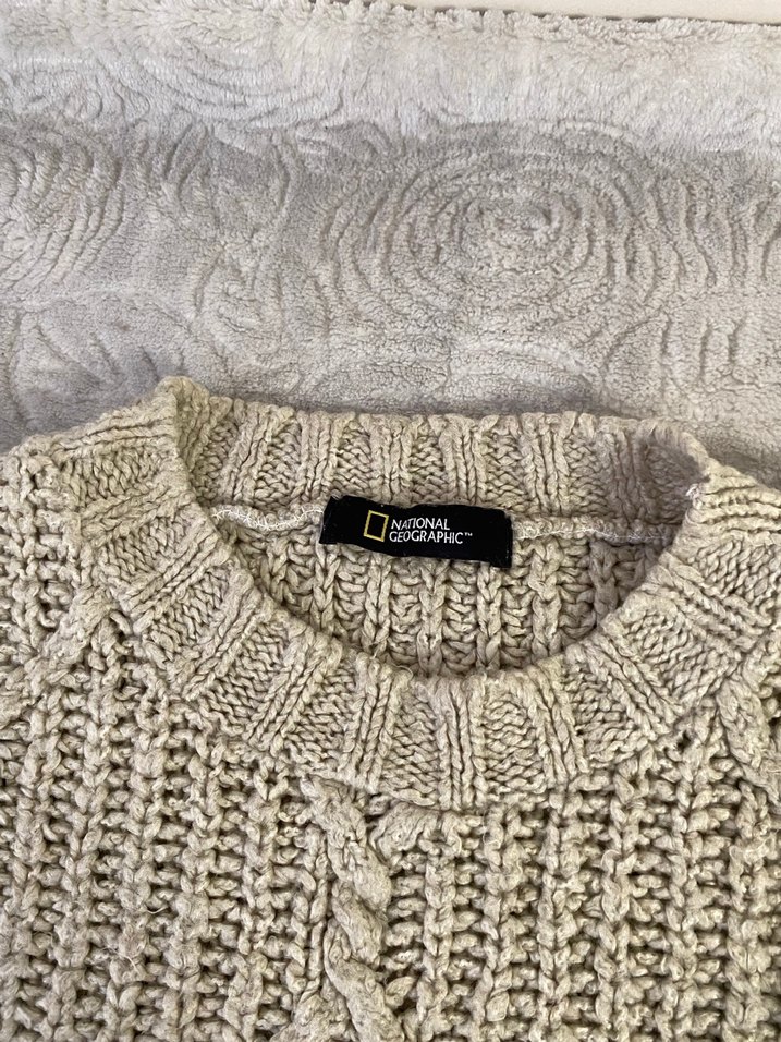 Bej Örgü Kadın Kazak - Görsel 2