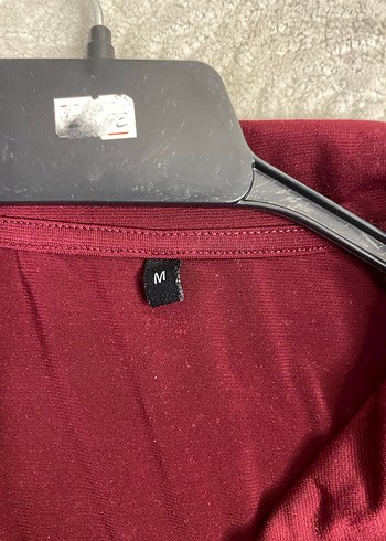 Bordo Uzun Kollu Drapeli Kadın Bluz - Görsel 3