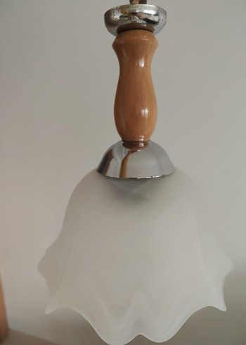 Beyaz Dalgalı Cam Sarkıt Lamba - Görsel 2