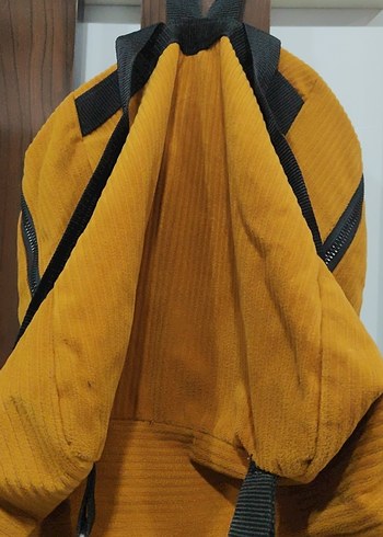 Sarı Fermuarlı Kadın Sırt Çantası - Görsel 2